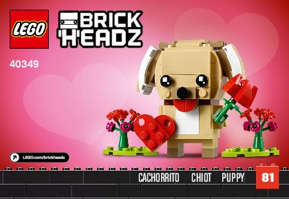 Bauanleitungen LEGO - 40349 - Valentine's Puppy: Page 1