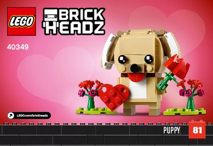 Bauanleitungen LEGO - 40349 - Valentine's Puppy: Page 1