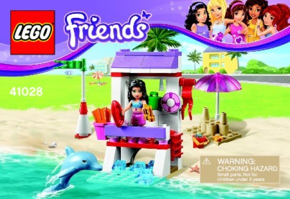 Bauanleitungen LEGO - Friends - 41028 - Emmas Einsatz am Strand: Page 1