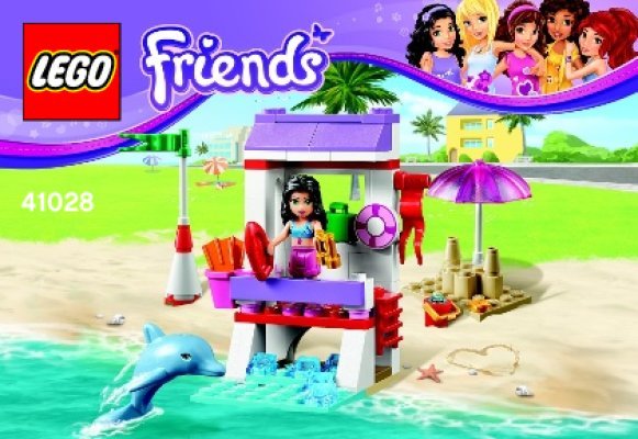 Bauanleitungen LEGO - Friends - 41028 - Emmas Einsatz am Strand: Page 1