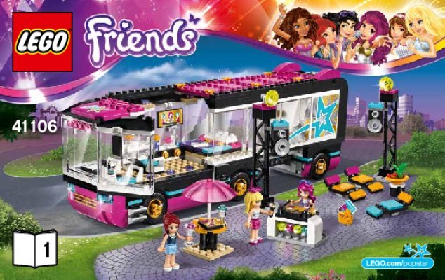 Bauanleitungen LEGO - Friends - 41106 - Popstar Tourbus: Page 1