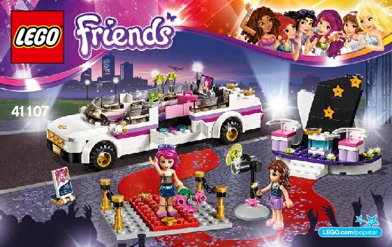 Bauanleitungen LEGO - Friends - 41107 - Popstar Limousine: Page 1