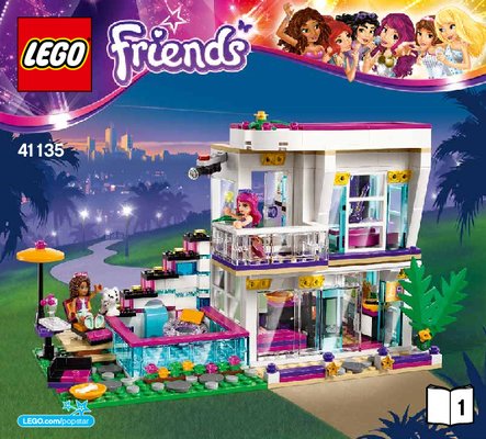 Bauanleitungen LEGO - Friends - 41135 - Livis Popstar-Villa: Page 1