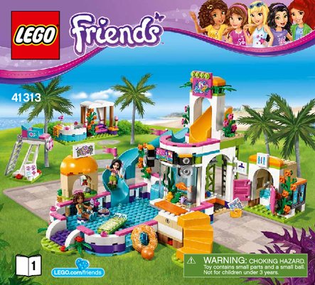 Bauanleitungen LEGO - Friends - 41313 - Heartlake Freibad: Page 1