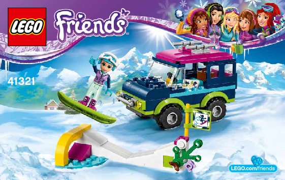 Bauanleitungen LEGO - Friends - 41321 - Geländewagen im Wintersportort: Page 1