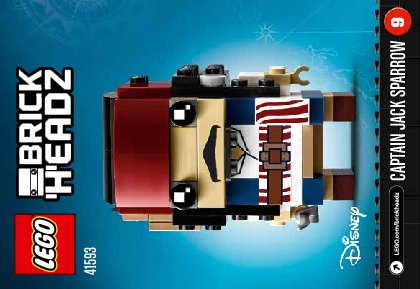 Bauanleitungen LEGO - BrickHeadz - 41593 - Captain Jack Sparrow: Page 1