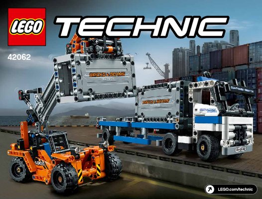 Bauanleitungen LEGO - Technic - 42062 - Container-Transport: Page 1