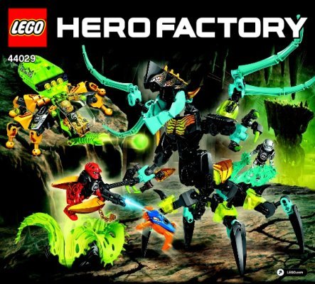 Bauanleitungen LEGO - Hero Factory - 44029 - QUEEN Beast vs. FURNO, EVO & STORMER: Page 1