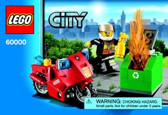 Bauanleitungen LEGO - City - 60000 - Feuerwehr-Motorrad: Page 1