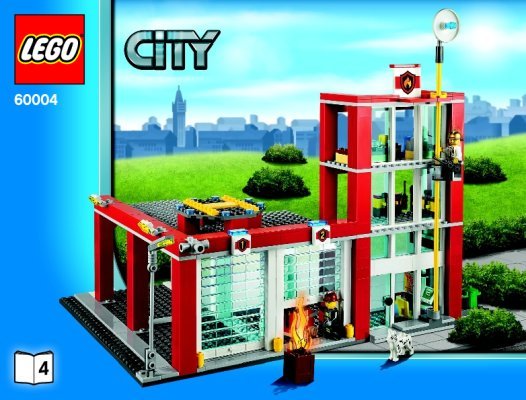 Bauanleitungen LEGO - City - 60004 - Feuerwehr-Hauptquartier: Page 1