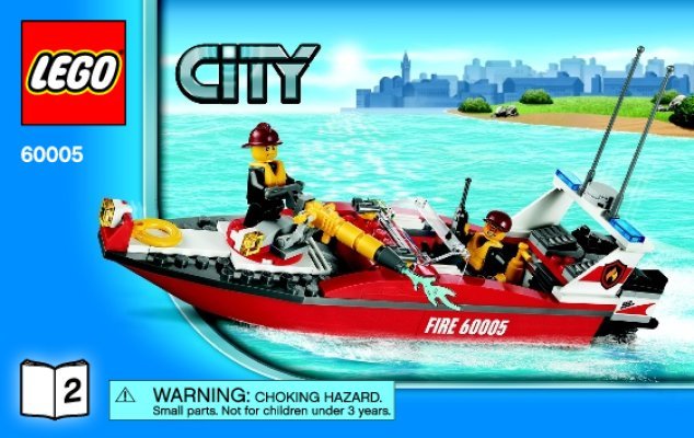 Bauanleitungen LEGO - 60005 - Fire Boat: Page 1