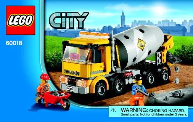 Bauanleitungen LEGO - 60018 - Cement mixer: Page 1