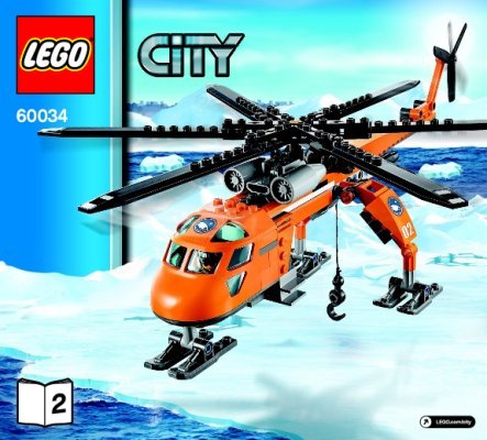 Bauanleitungen LEGO - City - 60034 - Arktis-Helikopter mit Hundeschlitten: Page 1