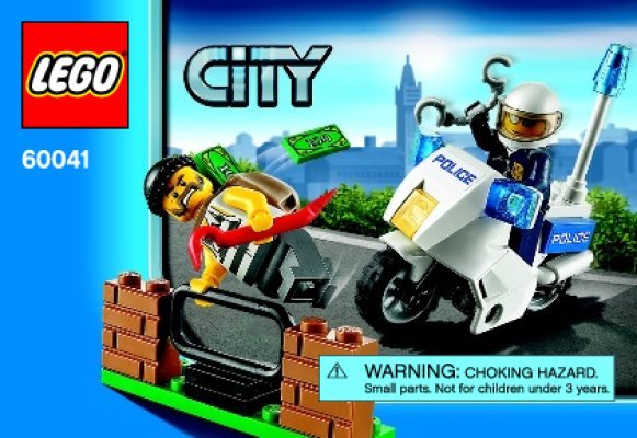 Bauanleitungen LEGO - City - 60041 - Polizei-Motorrad-Jagd: Page 1