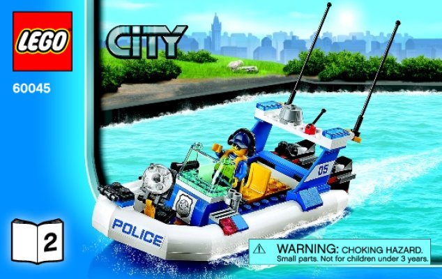 Bauanleitungen LEGO - City - 60045 - Polizei-Boot-Transporter: Page 1