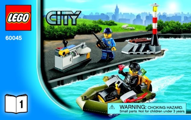 Bauanleitungen LEGO - City - 60045 - Polizei-Boot-Transporter: Page 1