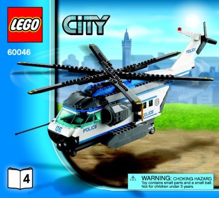 Bauanleitungen LEGO - City - 60046 - Verfolgung mit dem Polizei-Hubschrauber: Page 1