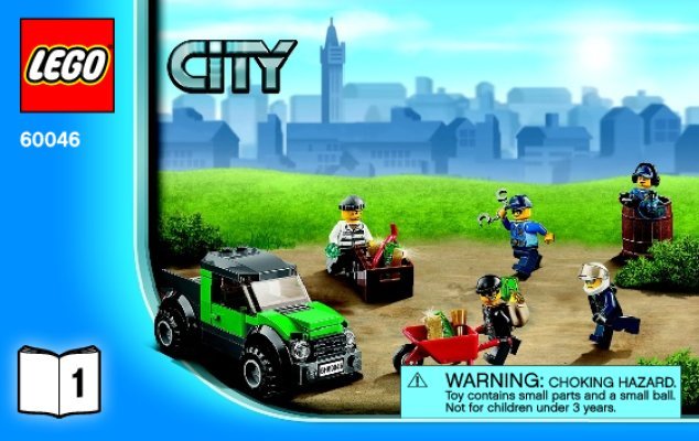 Bauanleitungen LEGO - City - 60046 - Verfolgung mit dem Polizei-Hubschrauber: Page 1