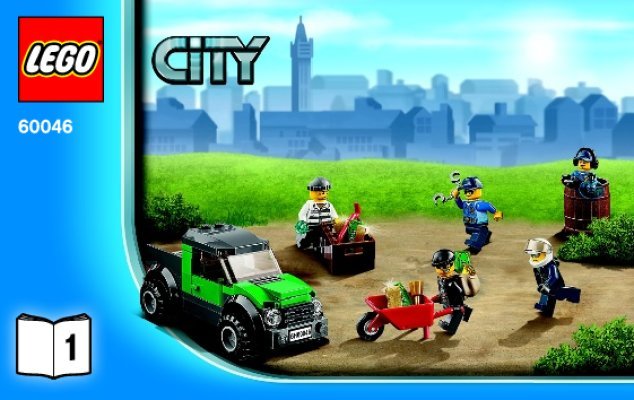 Bauanleitungen LEGO - City - 60046 - Verfolgung mit dem Polizei-Hubschrauber: Page 1