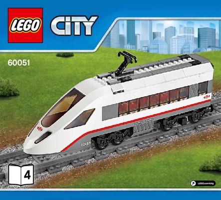 Bauanleitungen LEGO - City - 60051 - Hochgeschwindigkeitszug: Page 1