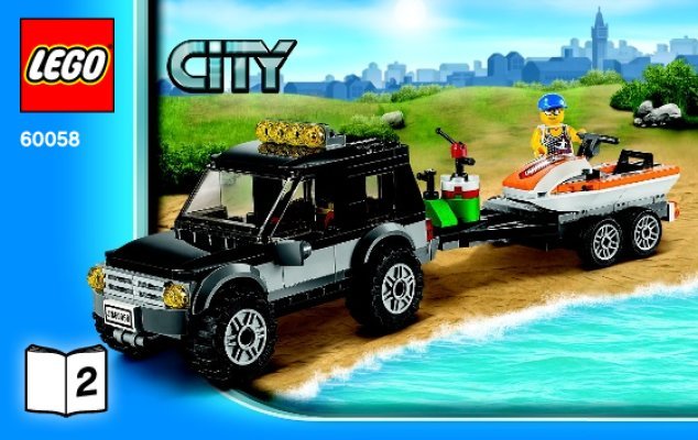 Bauanleitungen LEGO - City - 60058 - Geländewagen mit Wasserfahrzeugen: Page 1