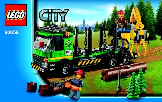 Bauanleitungen LEGO - City - 60059 - Holztransporter: Page 1