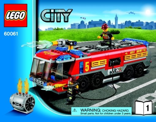 Bauanleitungen LEGO - City - 60061 - Flughafen-Feuerwehrfahrzeug: Page 1