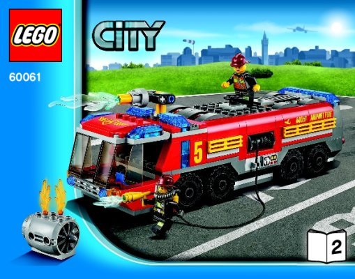 Bauanleitungen LEGO - City - 60061 - Flughafen-Feuerwehrfahrzeug: Page 1