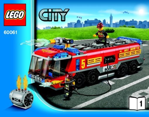 Bauanleitungen LEGO - City - 60061 - Flughafen-Feuerwehrfahrzeug: Page 1