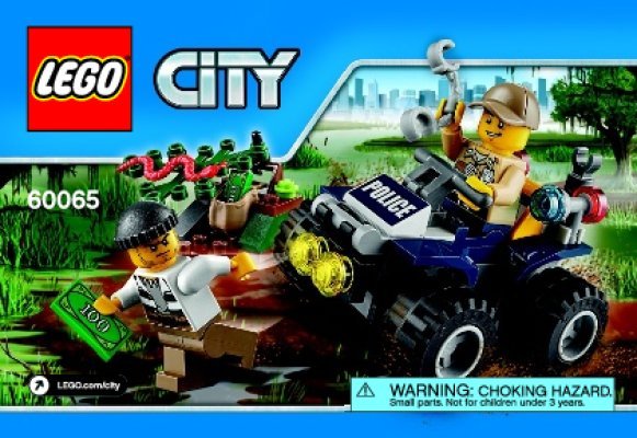 Bauanleitungen LEGO - City - 60065 - Auf Streife im Sumpfpolizei-Quad: Page 1