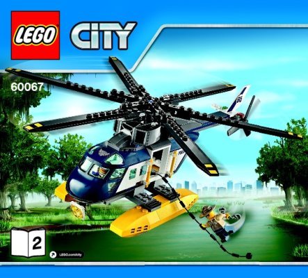 Bauanleitungen LEGO - City - 60067 - Verfolgungsjagd im Hubschrauber: Page 1