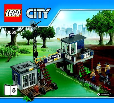 Bauanleitungen LEGO - City - 60069 - Polizeiwache im Sumpf: Page 1