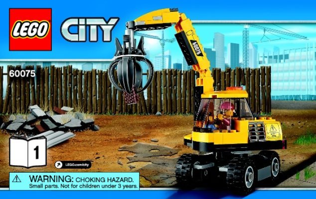 Bauanleitungen LEGO - City - 60075 - Bagger und Transportwagen: Page 1