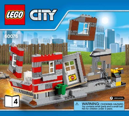 Bauanleitungen LEGO - City - 60076 - Abriss-Baustelle: Page 1