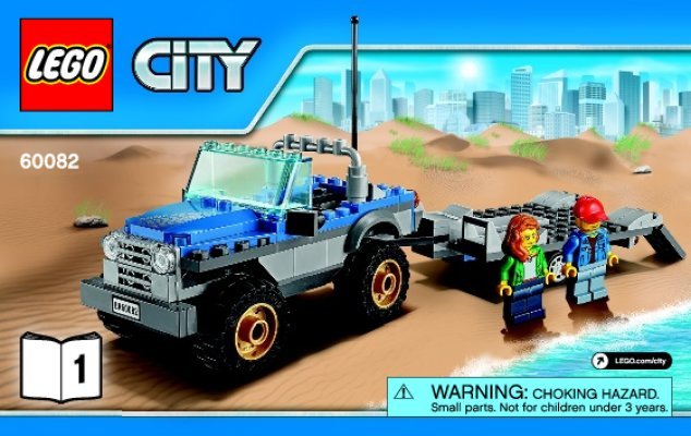 Bauanleitungen LEGO - City - 60082 - Strandbuggy mit Allrad-Geländetransporter: Page 1