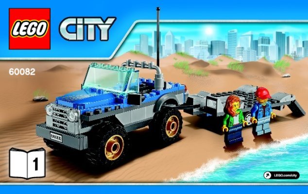 Bauanleitungen LEGO - City - 60082 - Strandbuggy mit Allrad-Geländetransporter: Page 1