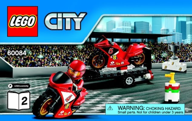 Bauanleitungen LEGO - City - 60084 - Rennmotorrad-Transporter: Page 1