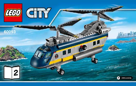 Bauanleitungen LEGO - City - 60093 - Tiefsee-Helikopter: Page 1