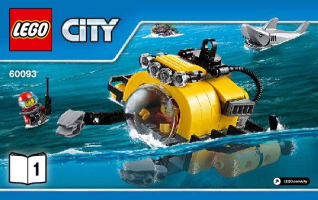 Bauanleitungen LEGO - City - 60093 - Tiefsee-Helikopter: Page 1