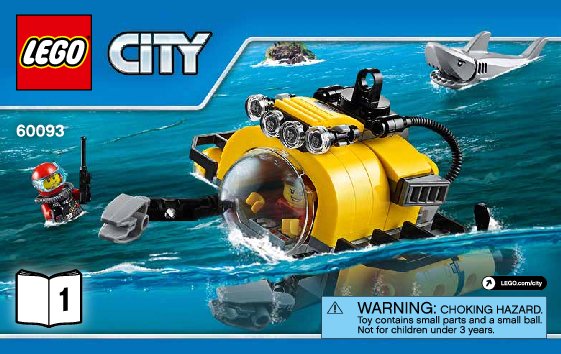 Bauanleitungen LEGO - City - 60093 - Tiefsee-Helikopter: Page 1