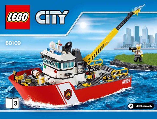 Bauanleitungen LEGO - City - 60109 - Feuerwehrschiff: Page 1