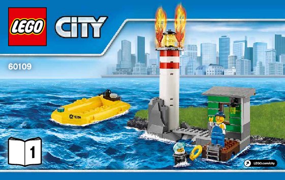 Bauanleitungen LEGO - City - 60109 - Feuerwehrschiff: Page 1