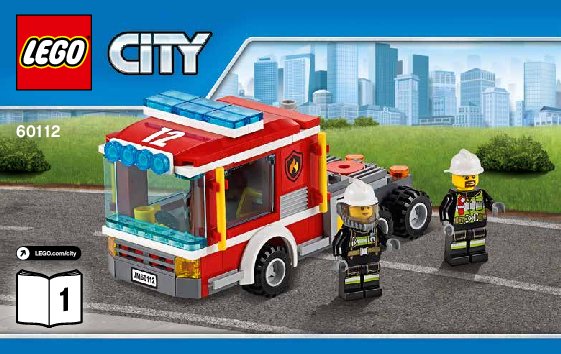 Bauanleitungen LEGO - City - 60112 - Feuerwehrauto mit Kran: Page 1