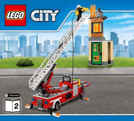 Bauanleitungen LEGO - City - 60112 - Feuerwehrauto mit Kran: Page 1