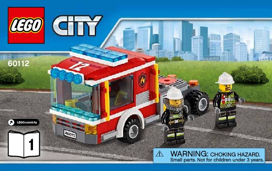 Bauanleitungen LEGO - City - 60112 - Feuerwehrauto mit Kran: Page 1