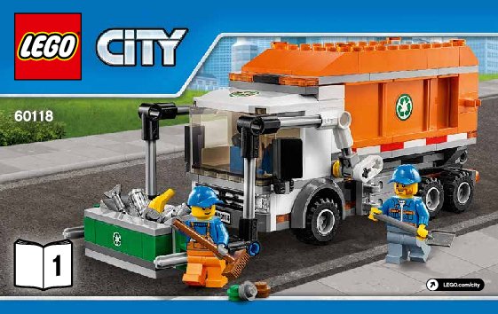 Bauanleitungen LEGO - City - 60118 - Müllabfuhr: Page 1