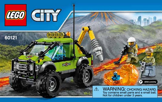 Bauanleitungen LEGO - City - 60121 - Vulkan-Forschungstruck: Page 1