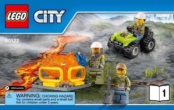 Bauanleitungen LEGO - City - 60122 - Vulkan-Raupe: Page 1