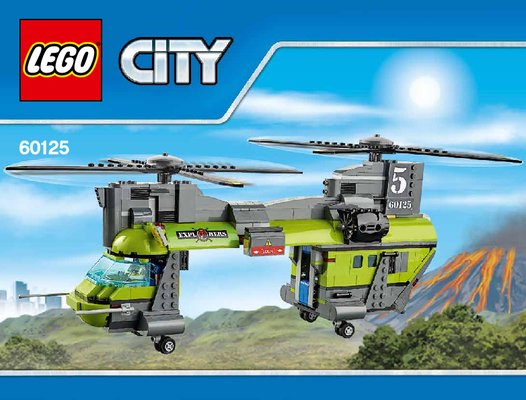 Bauanleitungen LEGO - City - 60125 - Vulkan-Schwerlasthelikopter: Page 1