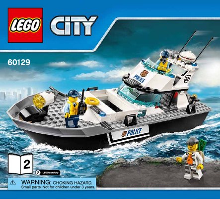 Bauanleitungen LEGO - City - 60129 - Polizei-Patrouillen-Boot: Page 1